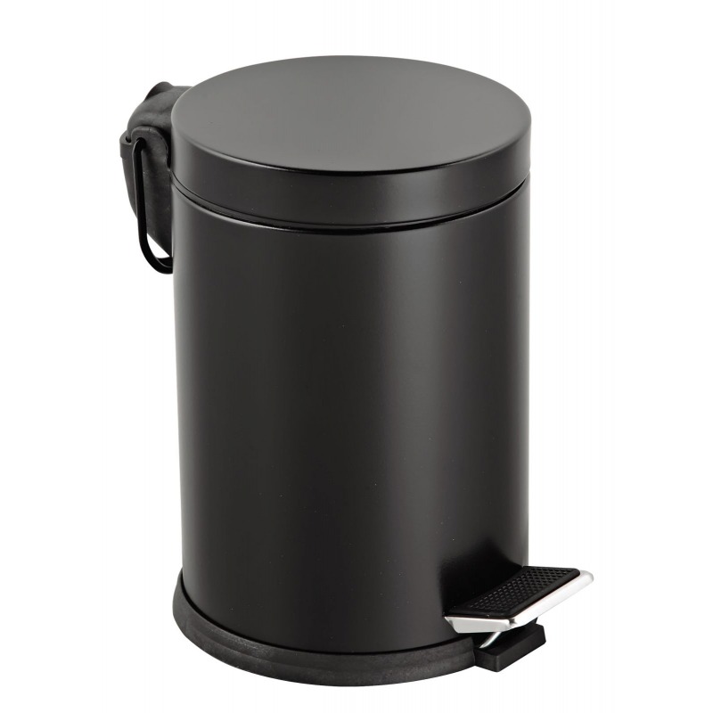 Cos gunoi otel inoxidabil cu pedala - 20 litri, negru