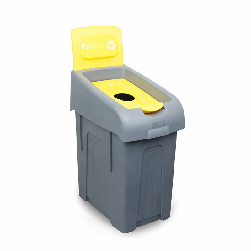 Cos gunoi colectare selectiva, galben/ plastic, PP Premium, 50 litri