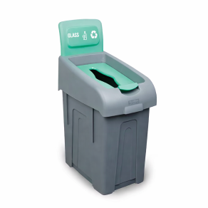 Cos gunoi colectare selectiva, verde / sticla, PP Premium, 50 litri