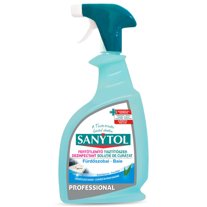 Detergent dezinfectant suprafete baie, Sanytol Professional, 750 ml