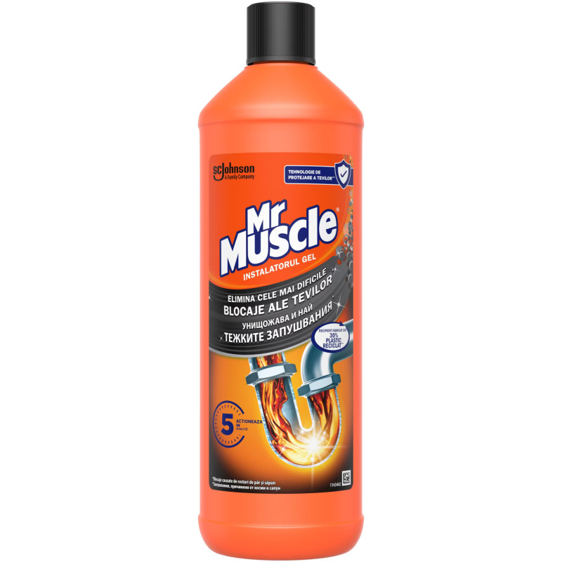 Gel pentru desfundarea tevilor Mr Muscle, 1000ml