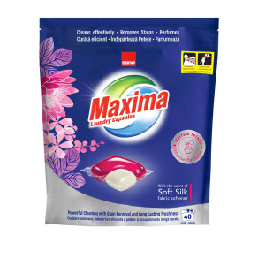 Sano Maxima Soft Silk, detergent rufe capsule, 40 buc