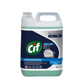 Cif Profesional Detergent vase manual cu bicarbonat si menta, 5L
