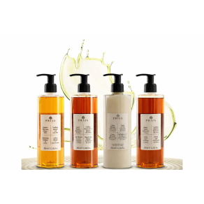 Pachet dispenser hotelier sampon si gel dus + suport perete, Prija Ginseng 380 ml