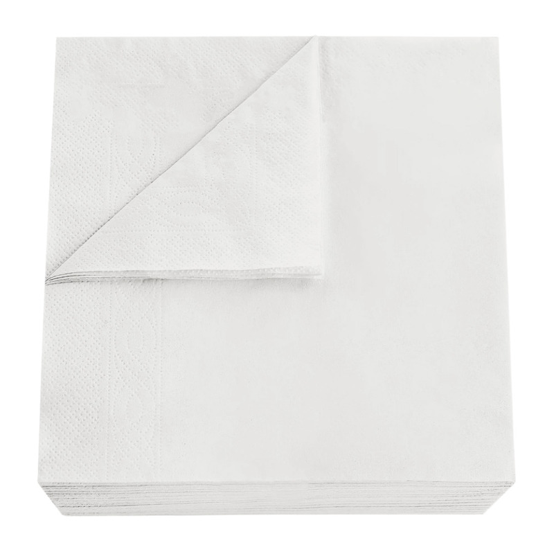 Servetele de masa albe 33*33, 2 straturi, 250 buc/pach