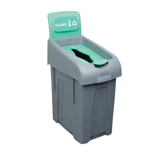 Cos gunoi colectare selectiva, verde / sticla, PP Premium, 50 litri