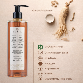 Pachet dispenser hotelier sapun lichid + suport perete, Prija Ginseng 380 ml