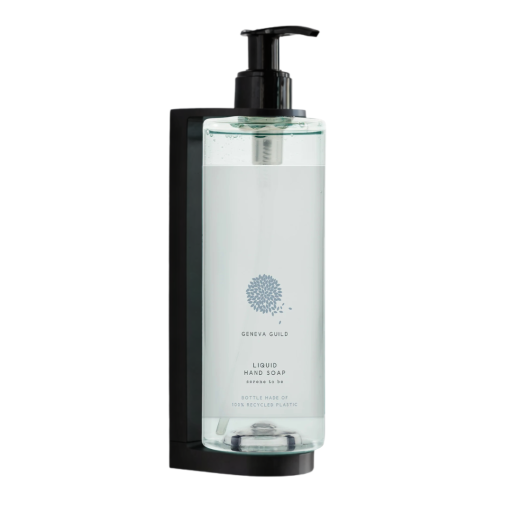 Pachet dispenser hotelier sapun lichid + suport perete, Geneva Guild 380 ml