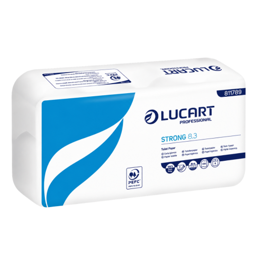 Rola hartie igienica Lucart Strong, 3 straturi, 29 m, 8 role/set