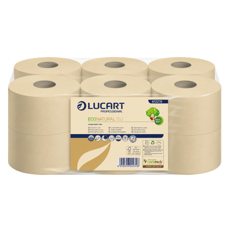 Hartie igienica jumbo, Lucart Econatural 19J, 160 metri