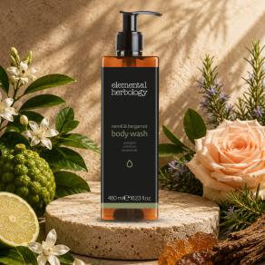 Dispenser hotelier gel de dus, Elemental Herbology, 480 ml