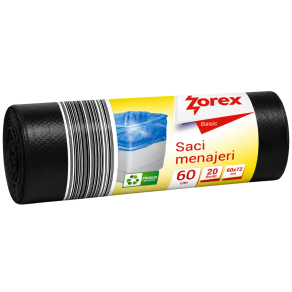 Saci menajeri 60 litri H.D.P.E. 20 buc/ rola