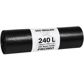 Saci gunoi menajeri - Promo 240 litri, 10 buc/rola