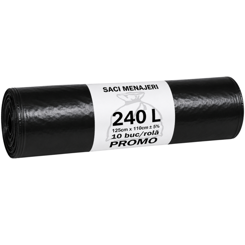 Saci gunoi menajeri - Promo 240 litri, 10 buc/rola