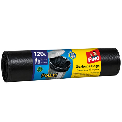 Saci gunoi menajeri - Fino, 120 litri, 10 buc/ rola