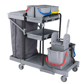 Carucior curatenie profesional - Maxi Grey, sac colector 120 L
