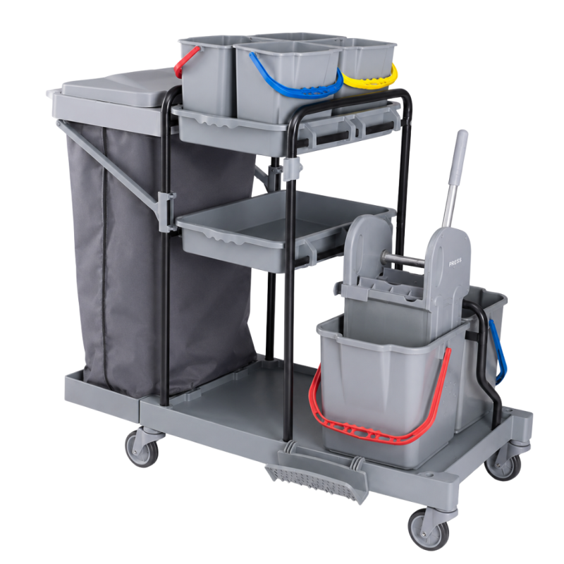 Carucior curatenie profesional - Maxi Grey, sac colector 120 L