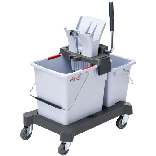 Set carucior curatenie Vileda Ultraspeed Pro Double Bucket, mop profesional