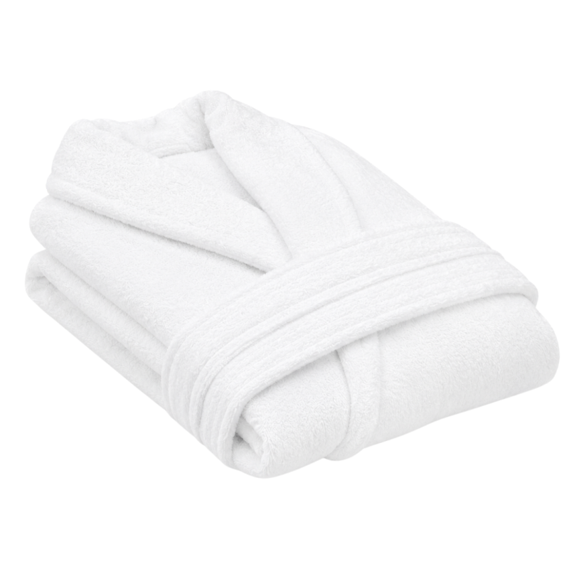 Halat hotelier frotir, bumbac pakistanez, L-XL, unisex, alb