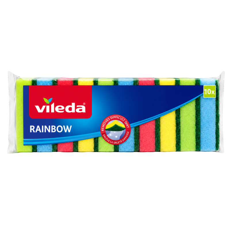 Burete de vase Vileda - Rainbow set 10 buc