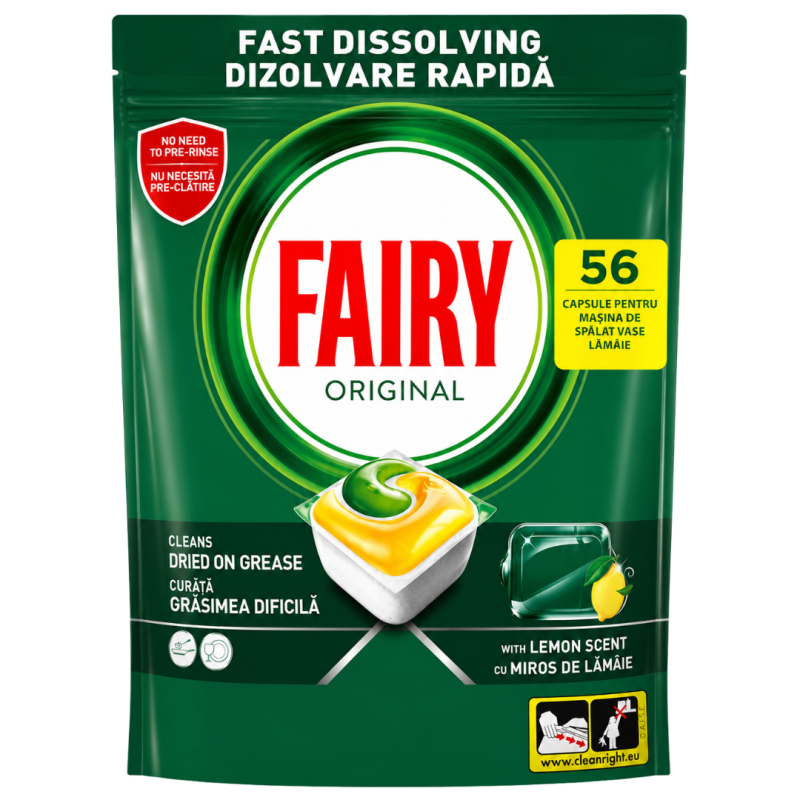 Detergent capsule pentru masina de spalat vase Fairy All in One, 56 spalari