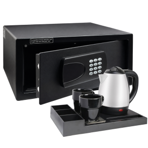 Pachet seif hotelier automat digital laptop 15 + set fierbator Prokettle Round 1.2l