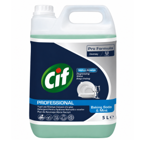 Cif Profesional Detergent vase manual cu bicarbonat si menta, 5L