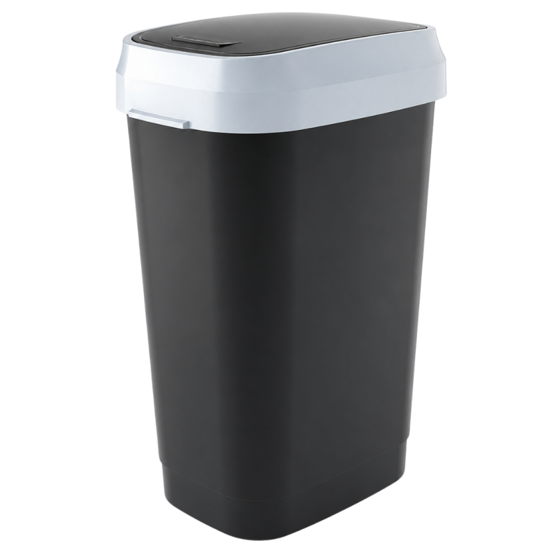 Cos gunoi Dual Swing, negru - M