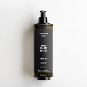 Pachet dispenser hotelier sapun lichid + suport perete, Guest Love 480 ml