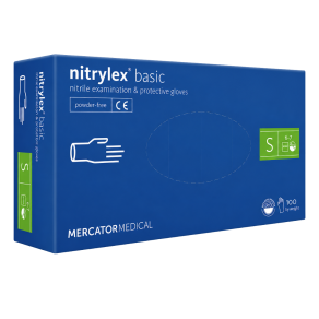 Manusi nitril examinare, protectie Mercator Basic blue, S