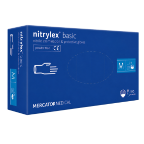 Manusi nitril examinare, protectie Mercator basic blue, M