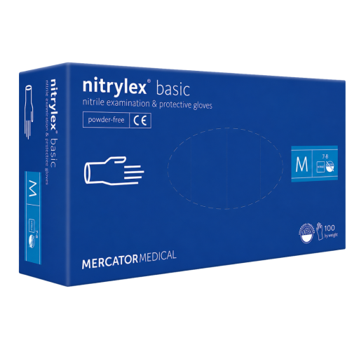 Manusi nitril examinare, protectie Mercator basic blue, M