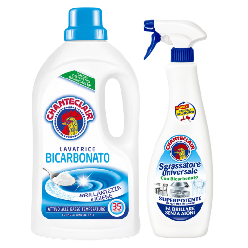 Pachet Detergent Lichid Chanteclair Bicarbonat 1575ml + Chante Clair, degresant universal...