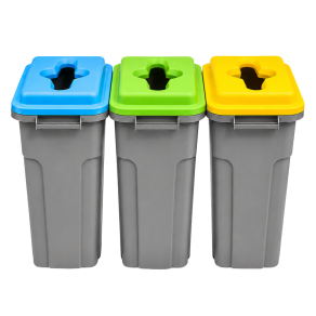 Set cosuri gunoi colectare selectiva, plastic, 3*70 litri