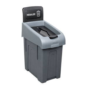 Cos gunoi colectare selectiva, negru/ menajer, 50 litri